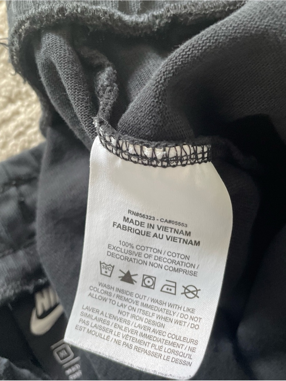 Nike Sportswear 7/8 Cropped Sweatpants Black Womens XL Athleisure 100% Cotton - Picture 7 of 8
